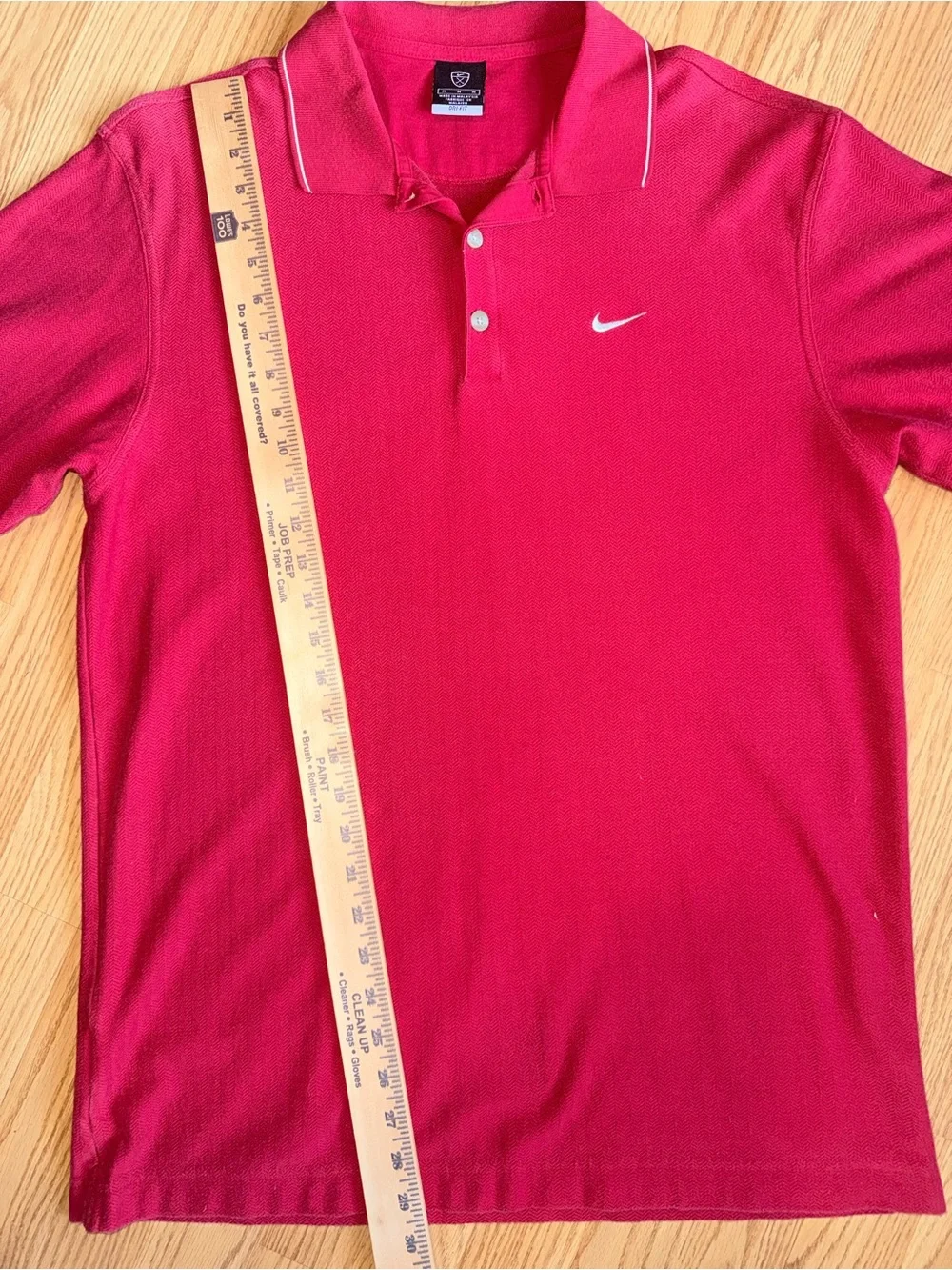 Vintage Nike Golf Dri-FIT Polo Shirt Mens Medium Red Herringbone Swoosh Y2K